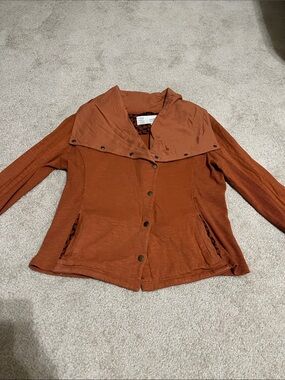 Anthropologie Rust Orange Lightweight Women's Sweater Jacket